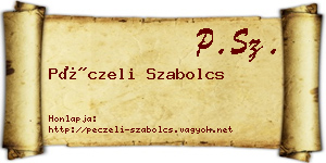 Péczeli Szabolcs névjegykártya