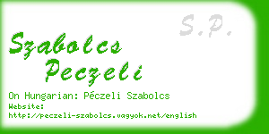 szabolcs peczeli business card